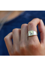 Pyrrha Pyrrha-Owl Square Signet Ring