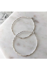 Strut Jewelry Hammered Hoop-Sterling Silver