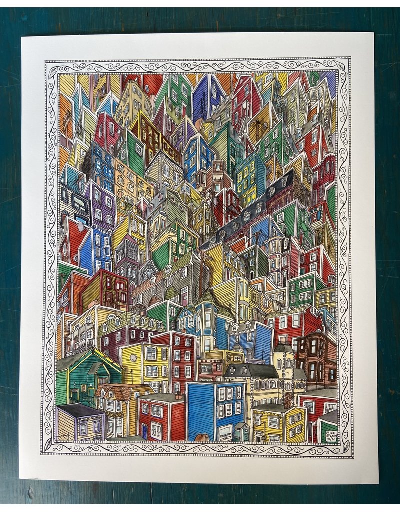 Mike Spearns Mike Spearns-Colourful Clapboard Print 16x20