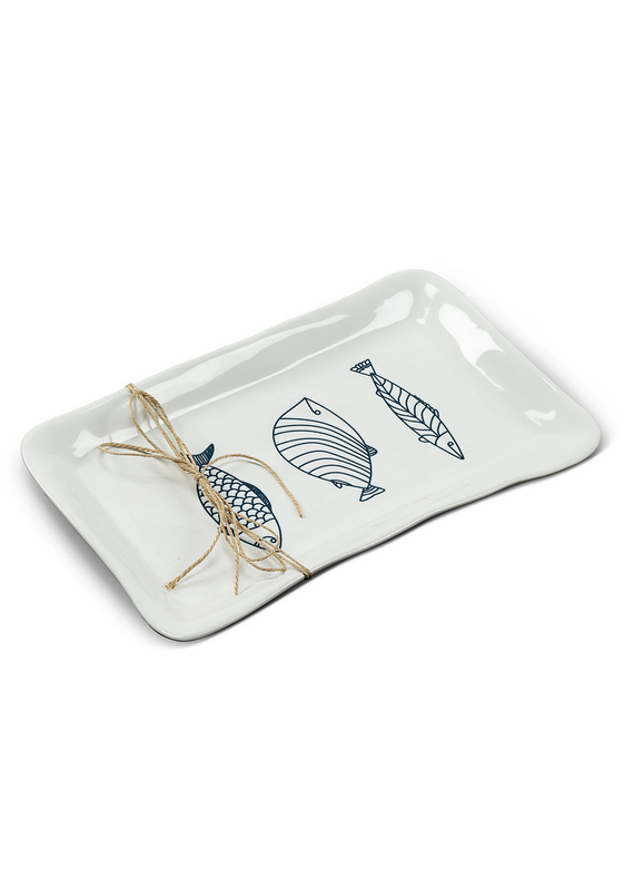 Abbott Large Rectangle Fish Plate-12"L