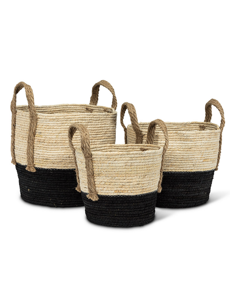 Abbott Round Baskets w/Jute-S