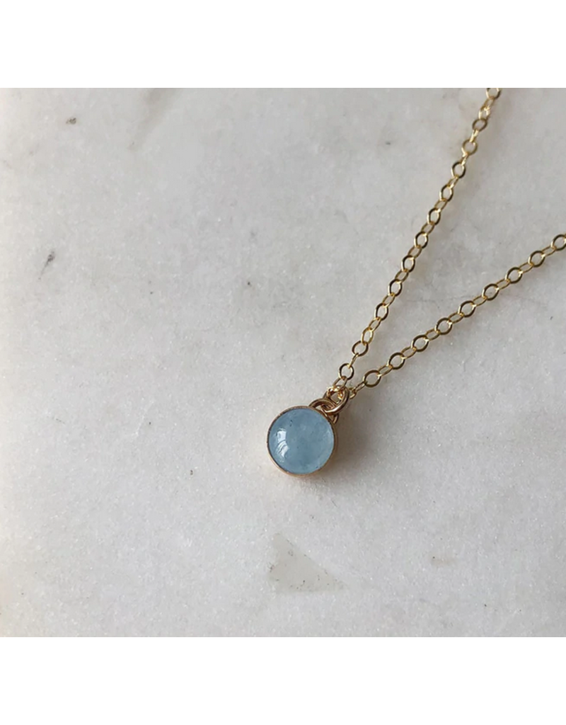 Strut Jewelry Petite Gemstone Necklace-Gold Fill