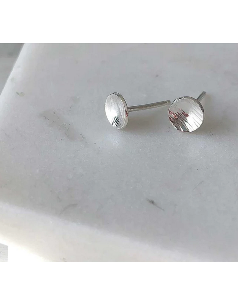 Strut Jewelry Textured Dot Studs-Sterling Silver