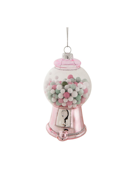 Abbott Gumball Machine Ornament-Pink-4"H