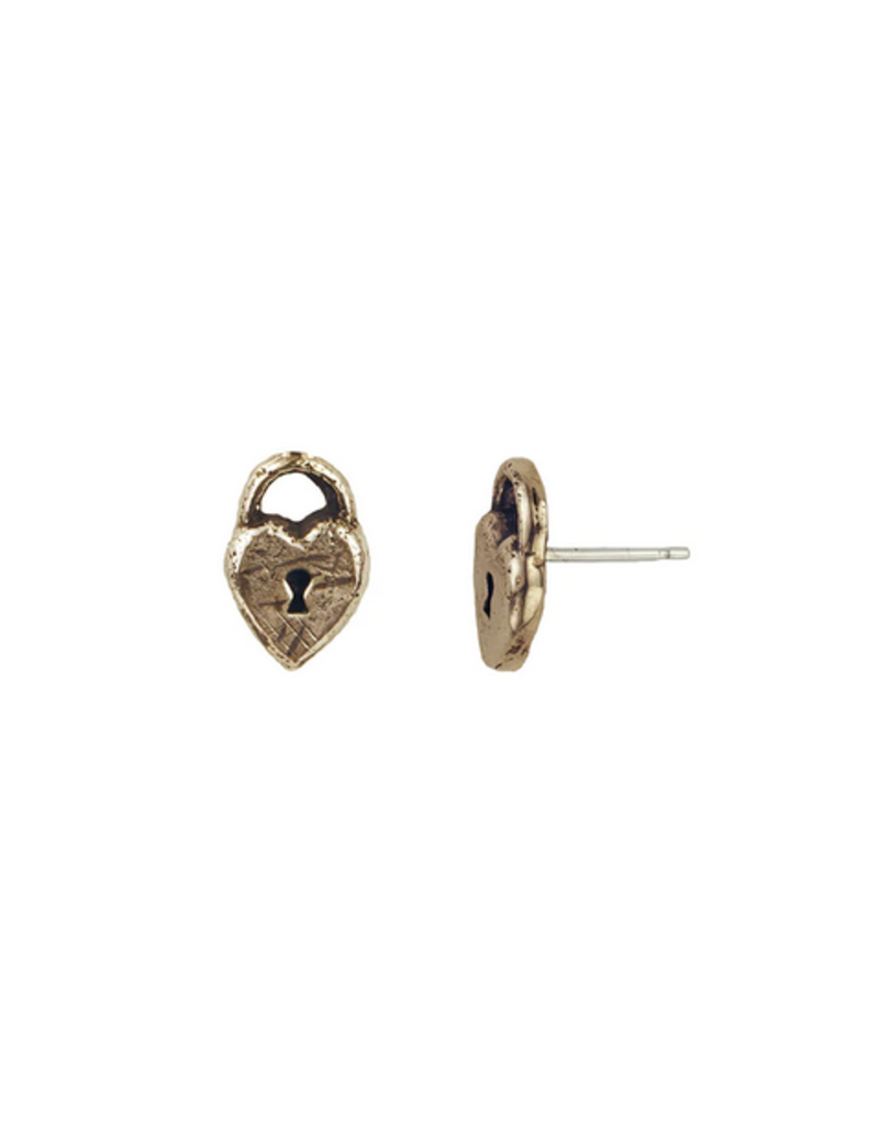 Pyrrha Pyrrha-Heart Lock Symbol Stud