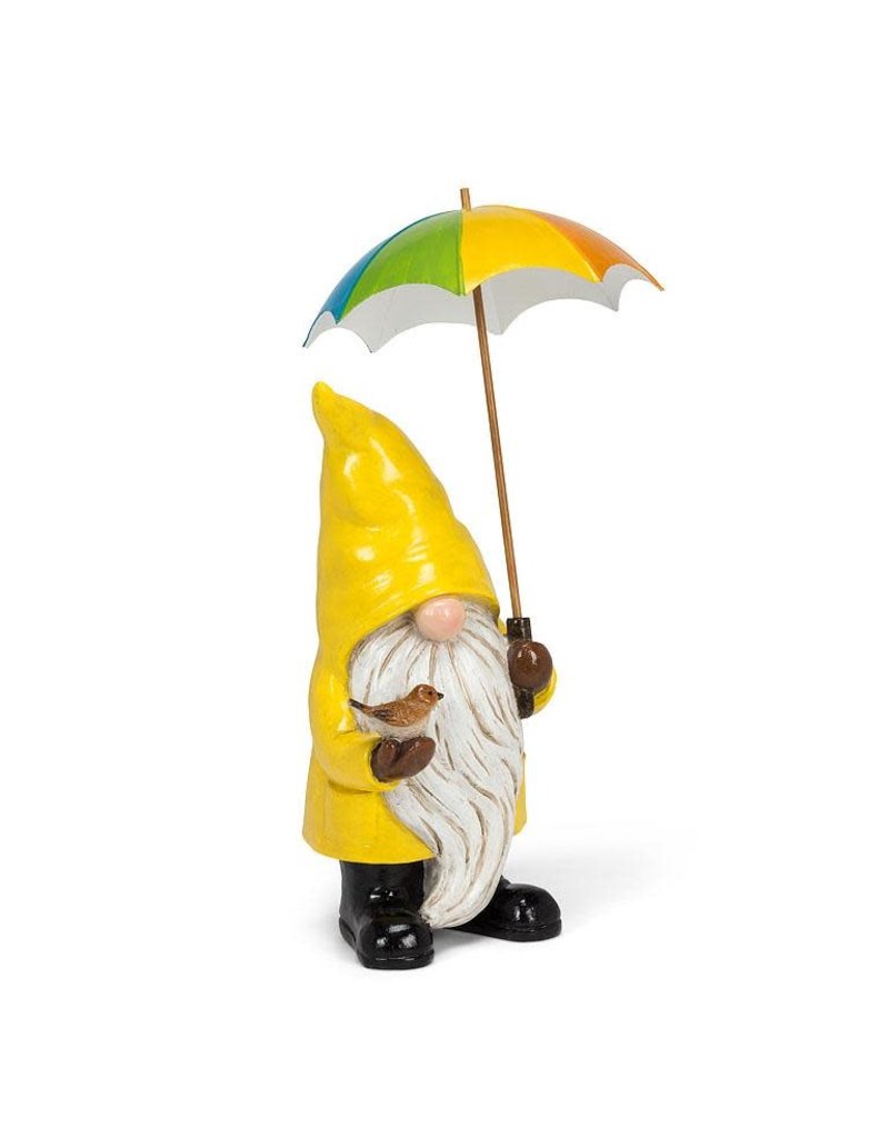 Abbott Large Gnome with Umbrella & Bird