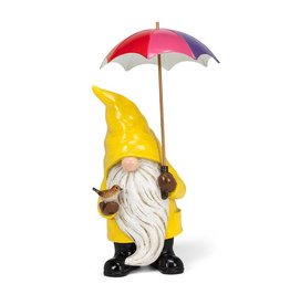 Abbott Large Gnome with Umbrella & Bird