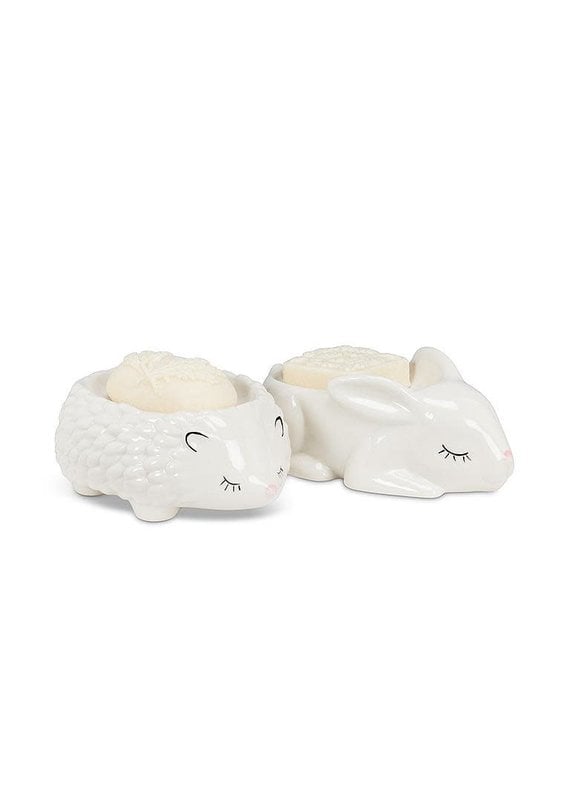 Abbott Sleeping Bunny Soap Dish-6.5"L