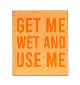 Abbott Funny Text Dish Cloth.Set of 2.Get Me Wet