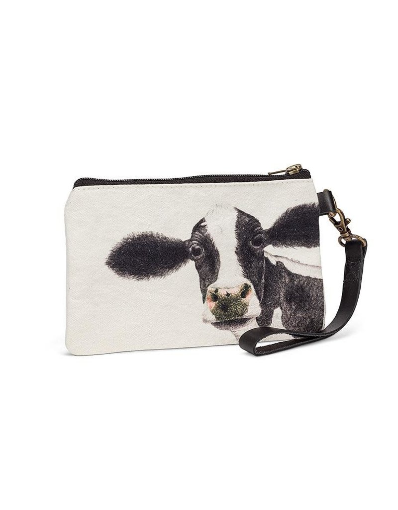 Abbott Rosa Cow Zip Pouch with Strap