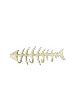North American Country Home Small Fishbone Hook -White