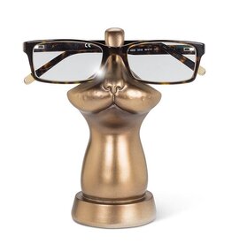 Abbott Cat Face Eyeglass Holder-Bronze-6"H