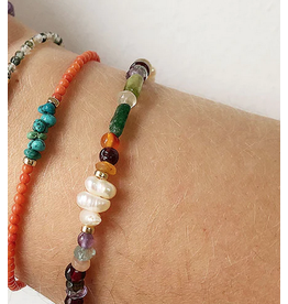 Strut Jewelry Summer Beaded Gen Bracelet-Mixed Gemstone