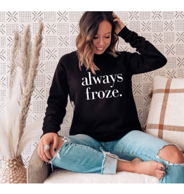 Meghan Ashley Designs Always Froze Crewneck -Black