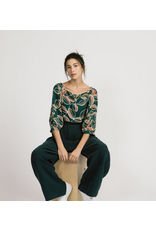 Theda Blouse-Colourful Leaf