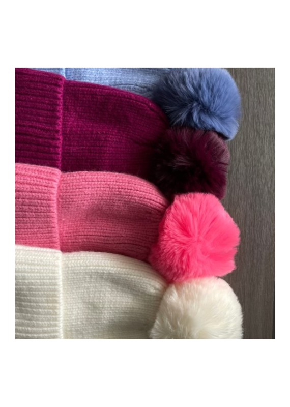 Only Accessories Pom Pom Beanie-Cashmere Blend