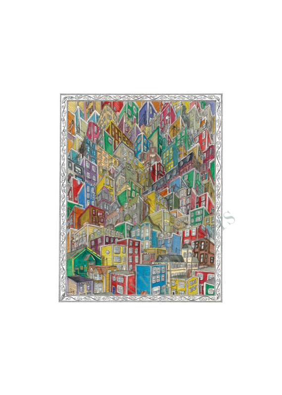 Mike Spearns Mike Spearns-Colourful Clapboard Print 16x20