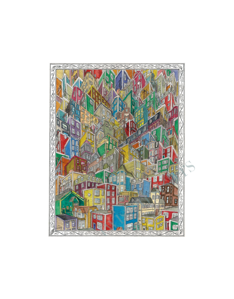Mike Spearns Mike Spearns-Colourful Clapboard Print 16x20