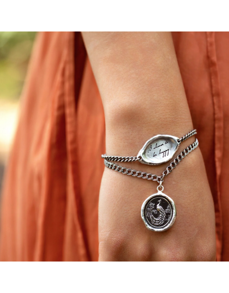 Pyrrha Pyrrha-Today I Will Be Fearless Affirmation Talisman Chain Bracelet