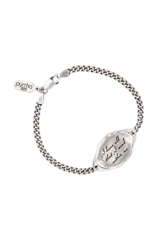 Pyrrha Pyrrha-I Have All That I Need Within Me Affirmation Talisman Chain Bracelet