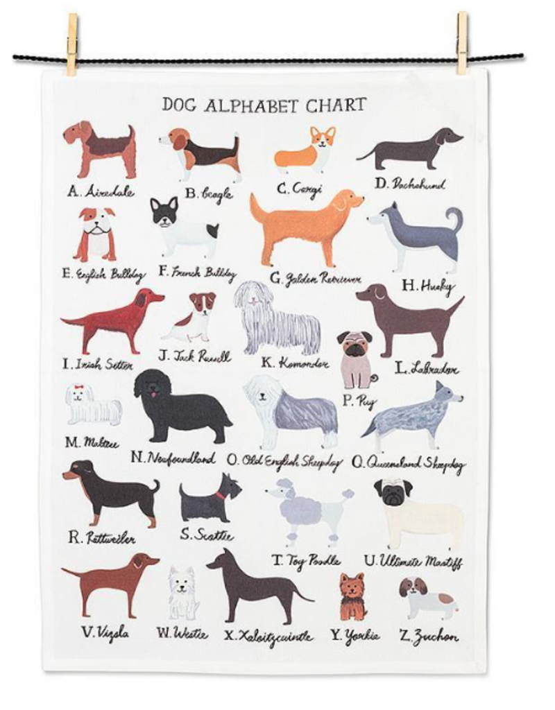 Abbott Dog Alphabet Kitchen Towel