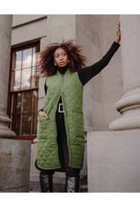 Mernini Mernini-Long Liner Vest-Chive Green