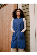 Mernini Mernini-Long Liner Vest-Peony Blue