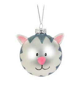 Abbott Cute Cat Head Ball Ornament-3"D