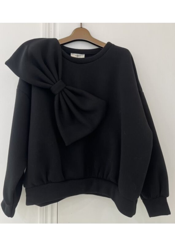 Only Accessories Bow Sweater-Black