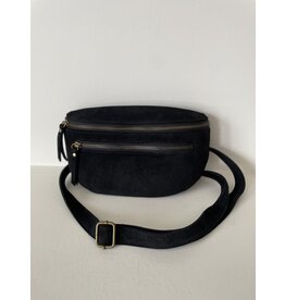 Only Accessories Suede Bum Bag-Black