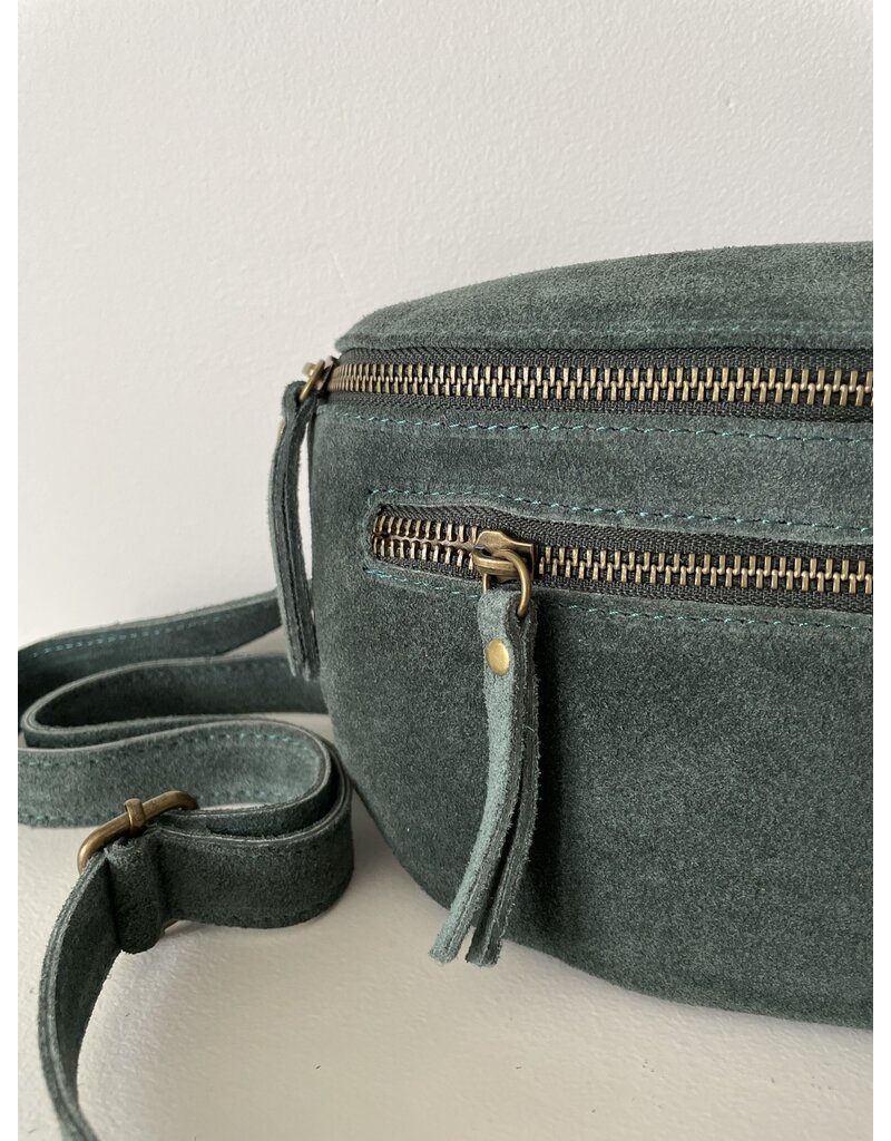 Only Accessories Suede Bum Bag-Green