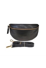 Only Accessories Fanny w/Guitar Strap-Black Leather