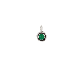 Pyrrha Pyrrha-Faceted Stone Talisman Charm -Green Onyx-SM