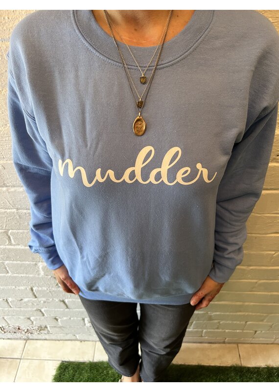 Meghan Ashley Designs MUDDER-Adult Crewneck-Blue