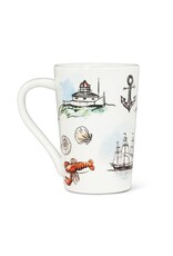 Abbott Lighthouse and Coast Icons Tall Mug-4.5" H 14 oz