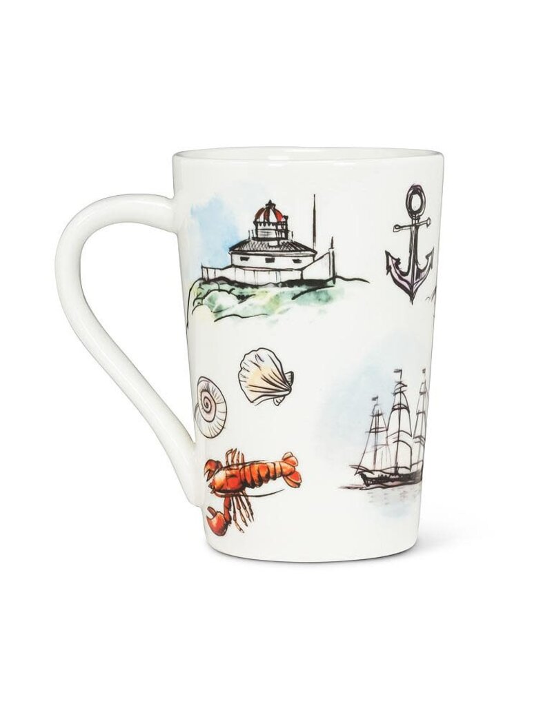 Abbott Lighthouse and Coast Icons Tall Mug-4.5" H 14 oz