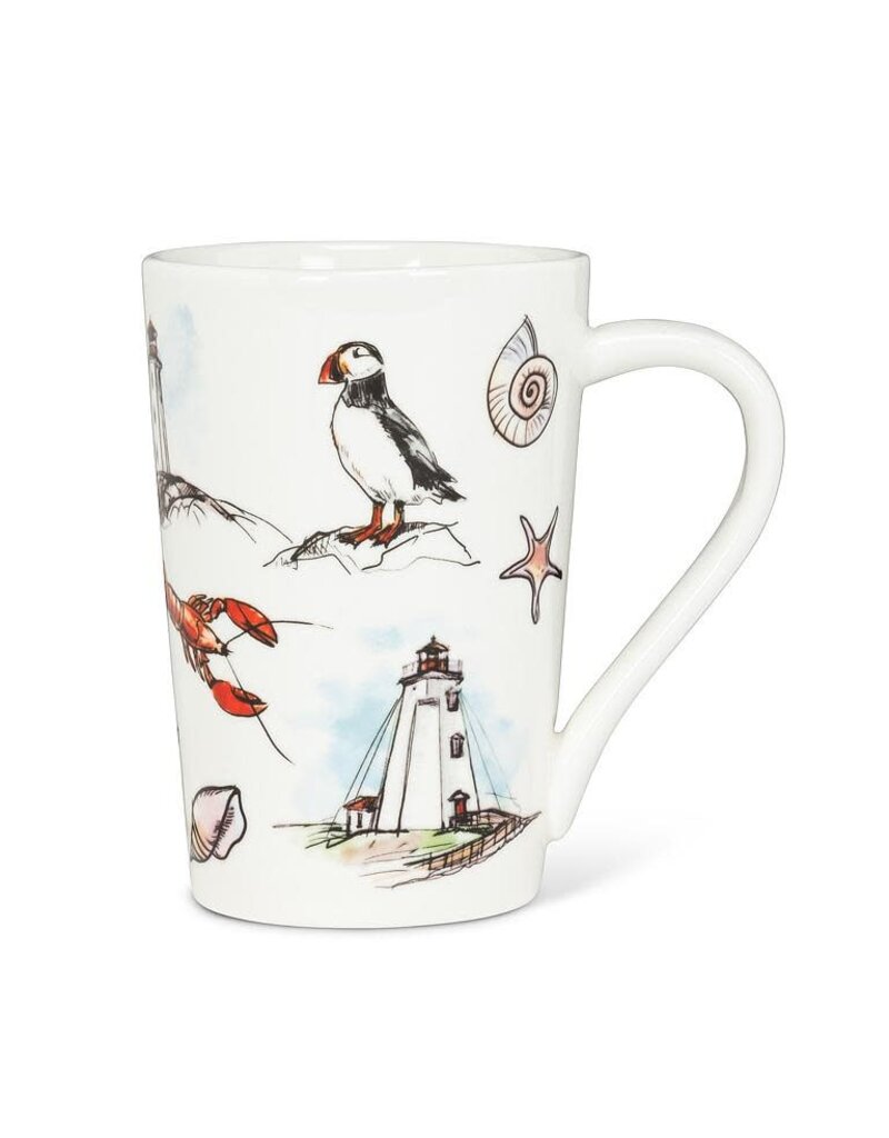 Abbott Lighthouse and Coast Icons Tall Mug-4.5" H 14 oz