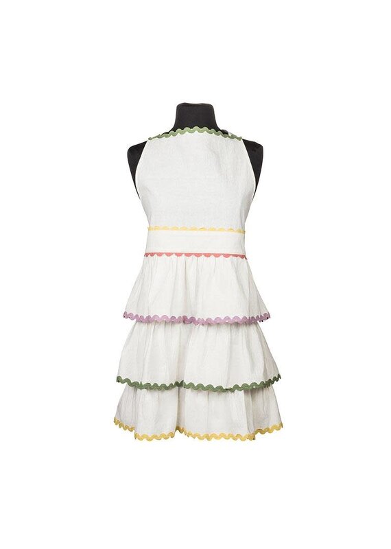 Abbott Apron with Tiers & Rickrack Trim