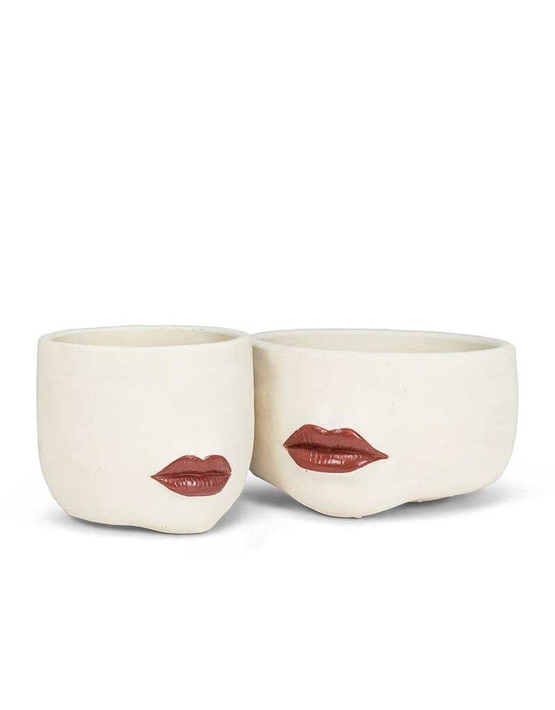 Abbott Red Lip Planter-Small-5"D