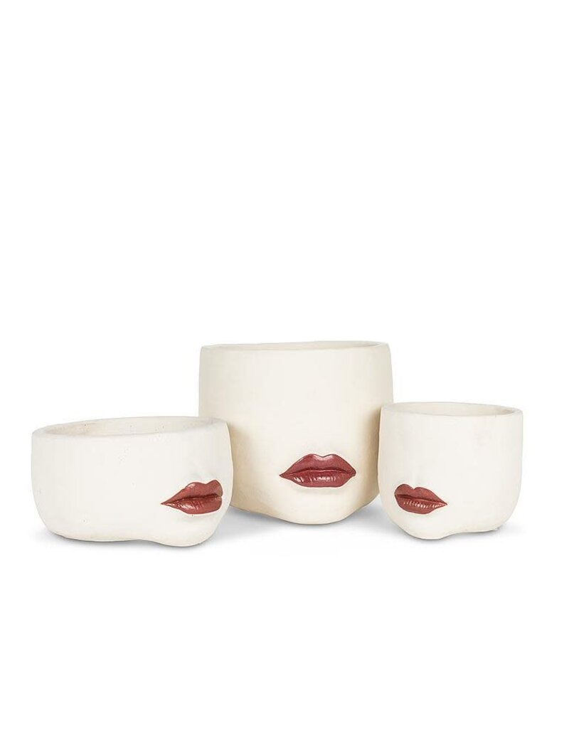Abbott Red Lip Planter-Small-5"D