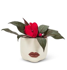Abbott Red Lip Planter-Small-5"D