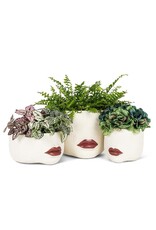 Abbott Red Lip Planter-Small-5"D
