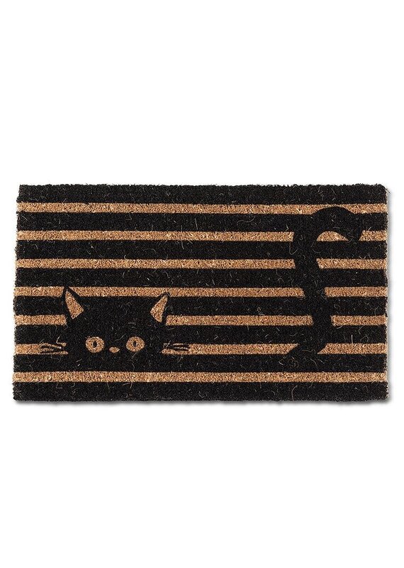 Abbott Peeking Cat in Blinds Doormat-18"x30"L