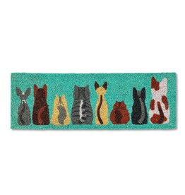 Abbott Row of Cats Small Doormat-10x30"L