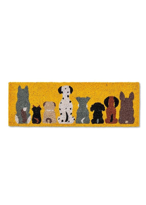 Abbott Row of Dogs Small Doormat-10x30"L