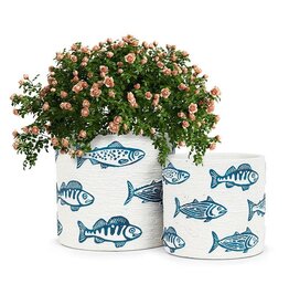 Abbott Medium Swimming Fish Planter-6"H