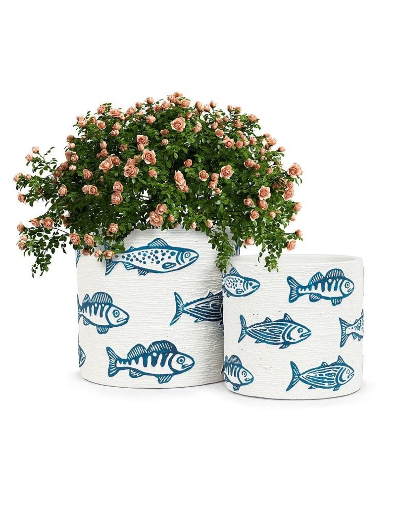Abbott Medium Swimming Fish Planter-6"H