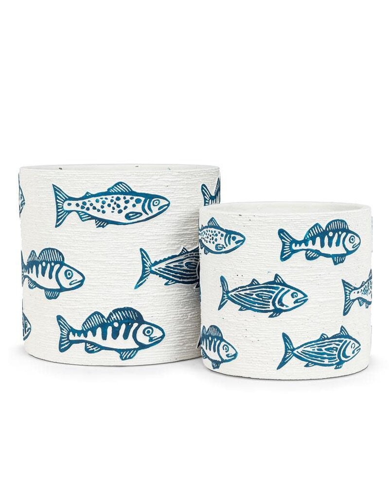 Abbott Medium Swimming Fish Planter-6"H