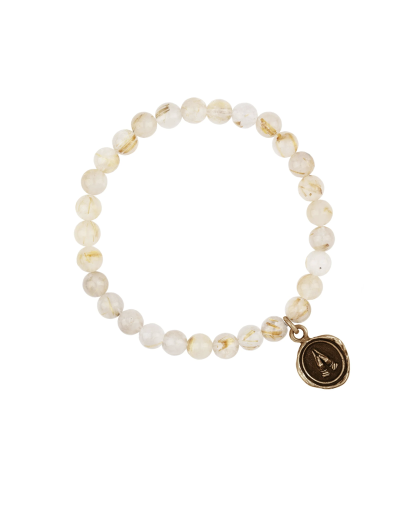 Pyrrha Pyrrha-Grateful Appreciation Talisman Stretch Stone Bracelet