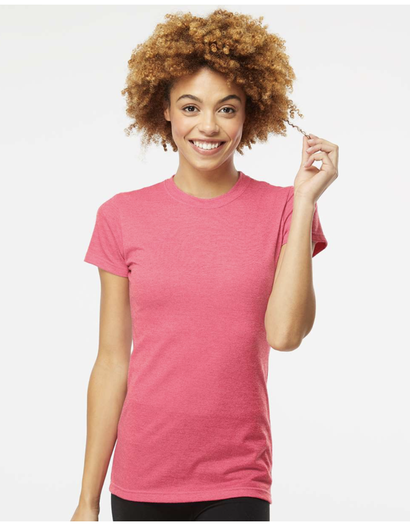 M&O Cabot Tower Women's  Tee-Heather Fuchsia